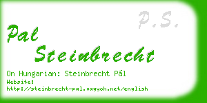 pal steinbrecht business card